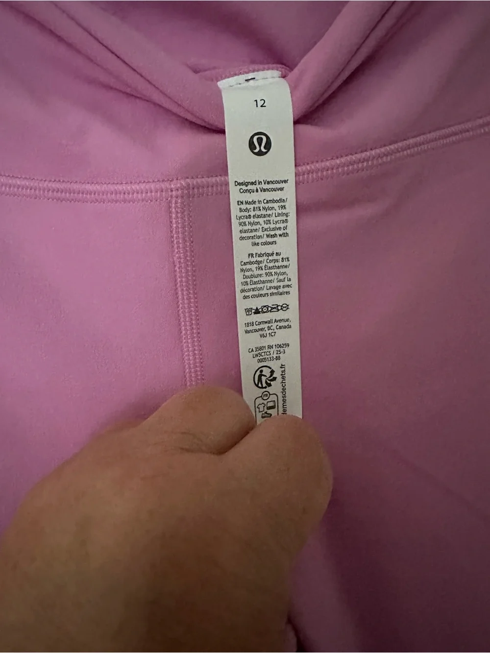 lululemon athletica Kids Mauve High-Rise Leggings